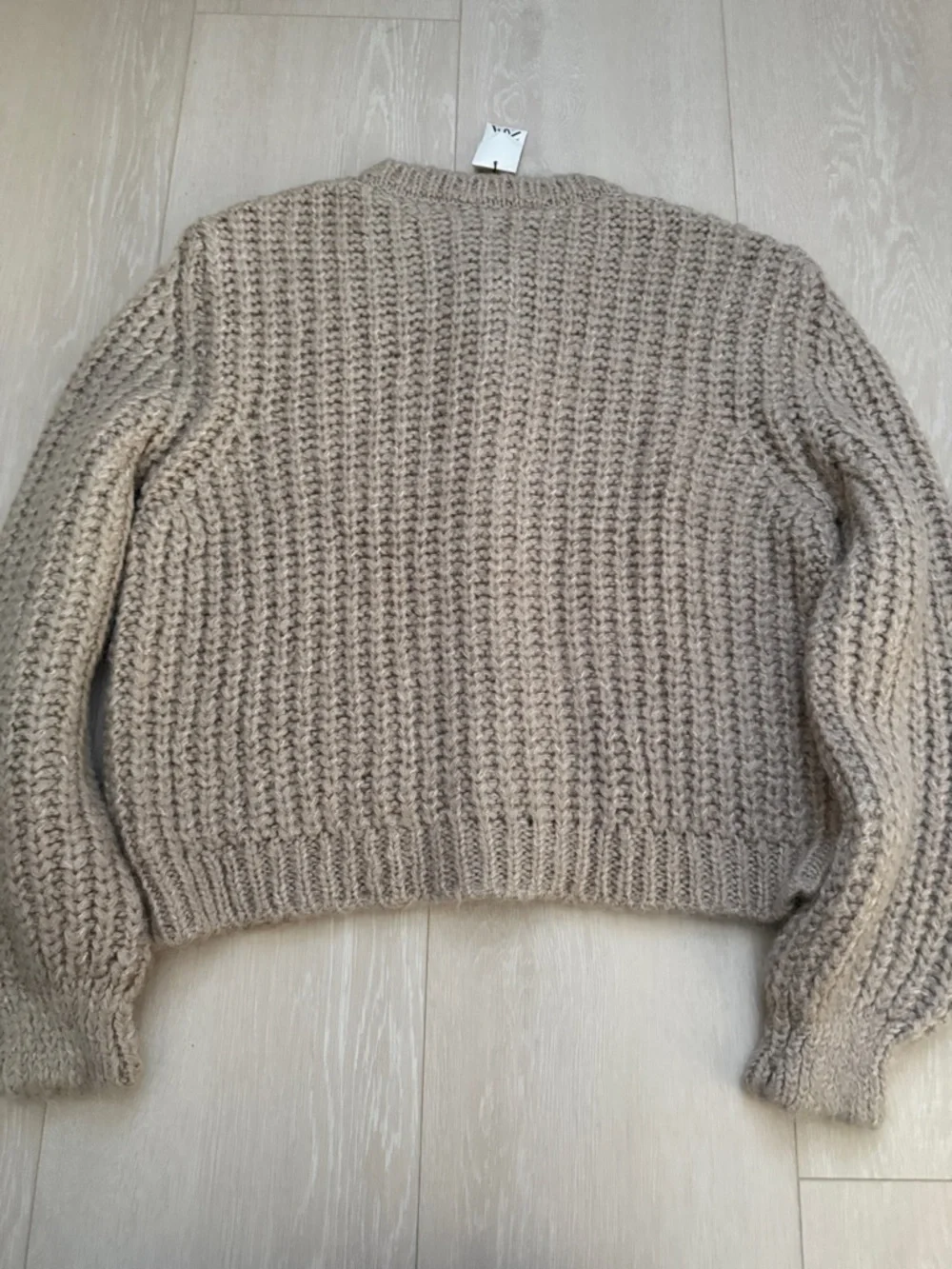 Zara Chunky Taupe Knit Cardigan - Picture 8 of 9